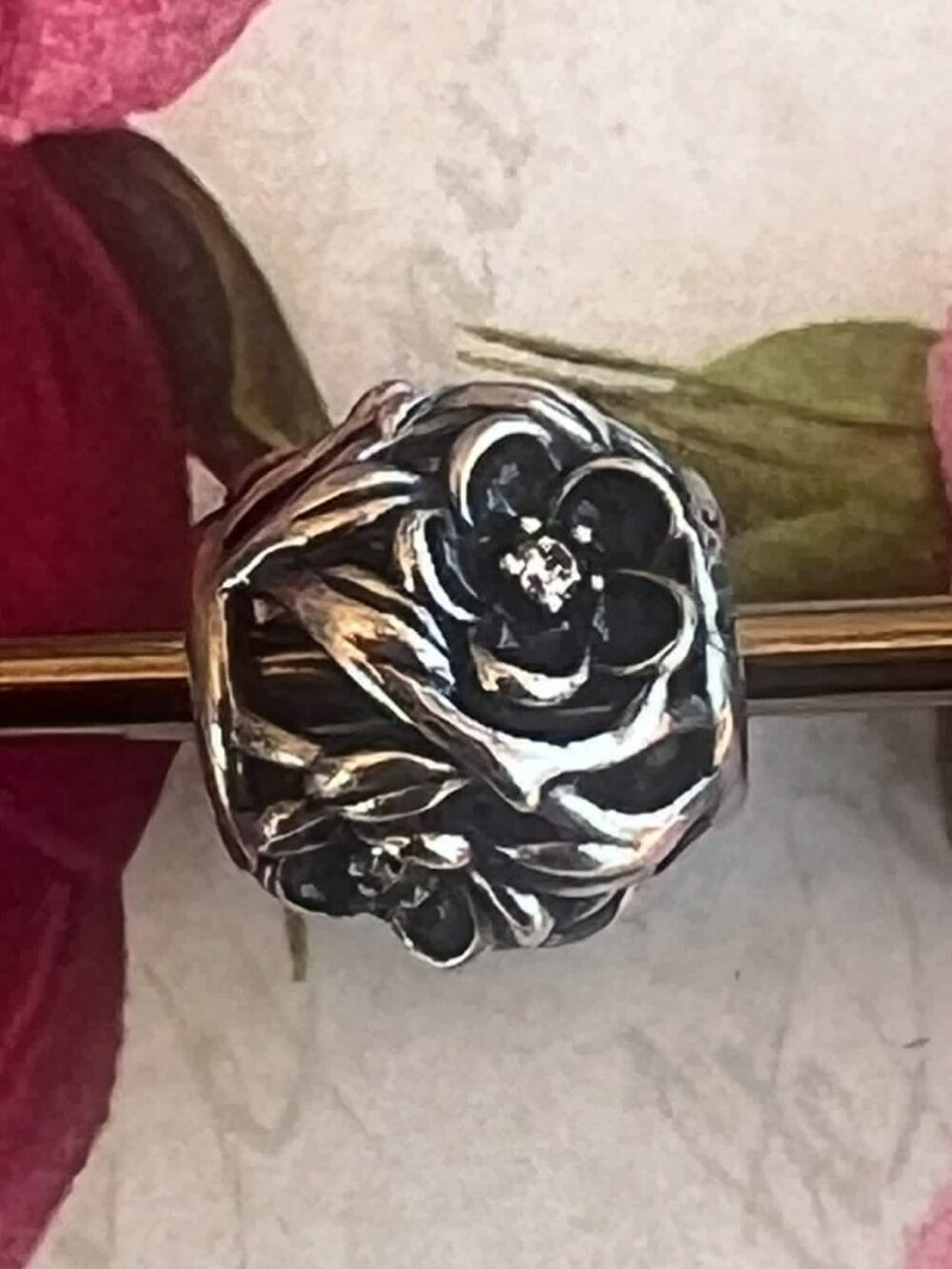 Authentic Pandora Mystic Floral Charm #791409CZ